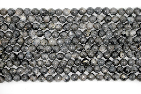 Black Labradorite Gemstone Beads, 8mm, Faceted